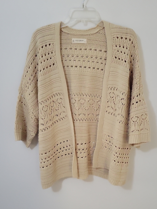 Lucky Brand Sweaters - Lucky Brand Open-Knit Cardigan Sweater, Size Small